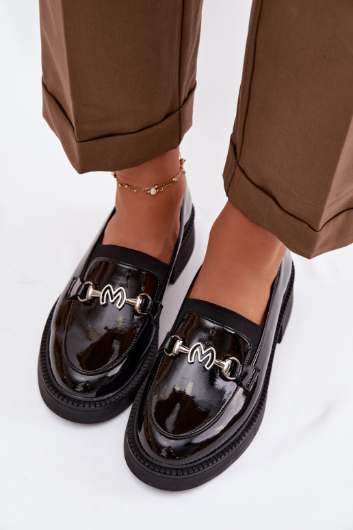 Leer Gelakte mocassins Dames Met sierlijk Detalem Vinceza 39985 zInart