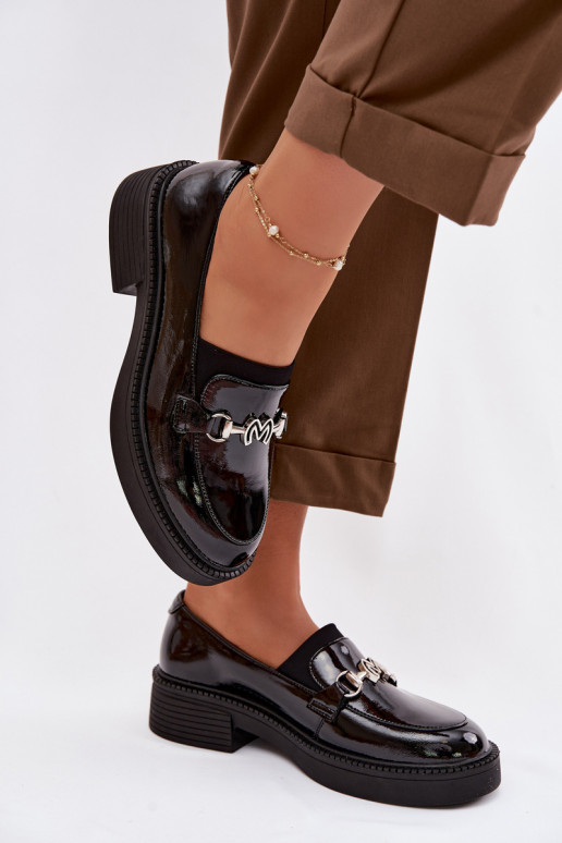 Leer Gelakte mocassins Dames Met sierlijk Detalem Vinceza 39985 zInart