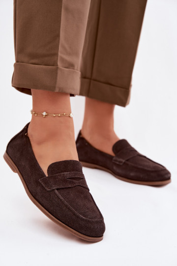 Mocassins met een natuurlijke suede binnenvoering Vinceza 18122 chocoladekleurig 2