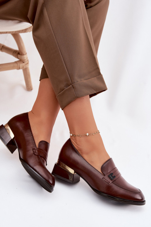 schoenen Dames Op Klok Vinceza 58625 bruine kleur