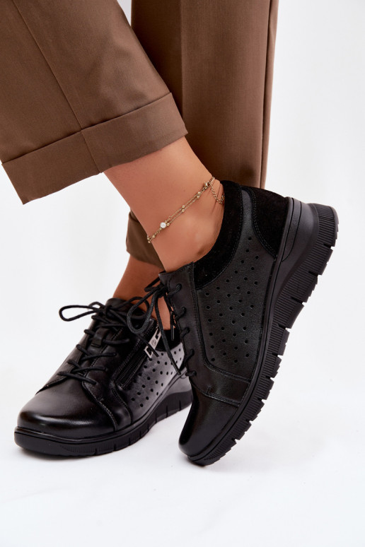 Leer schoenen Dames met platform Vinceza 39977 zInart