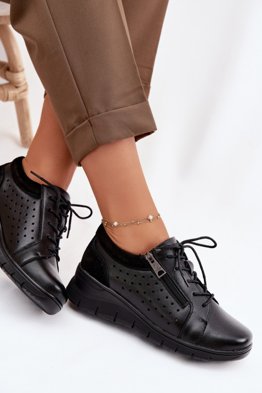 Leer schoenen Dames met platform Vinceza 39977 zInart