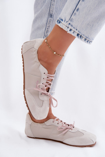 Big Star TT274599 lage suède sneakers zandkleur