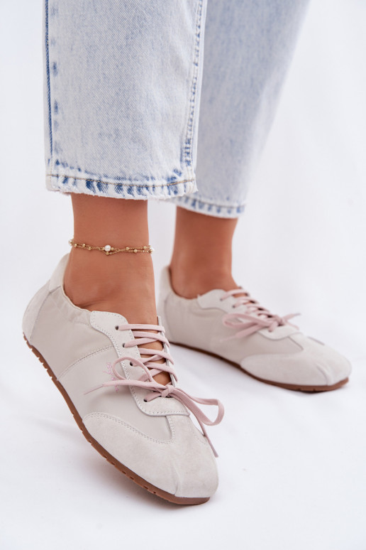 van suède Sneakers model schoenen Lage dames Big Star TT274599 beige