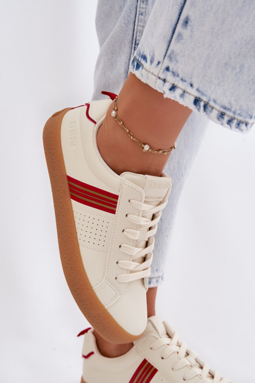 Eko Leer Sneakers model schoenen Dames Big Star TT274307 ivoor