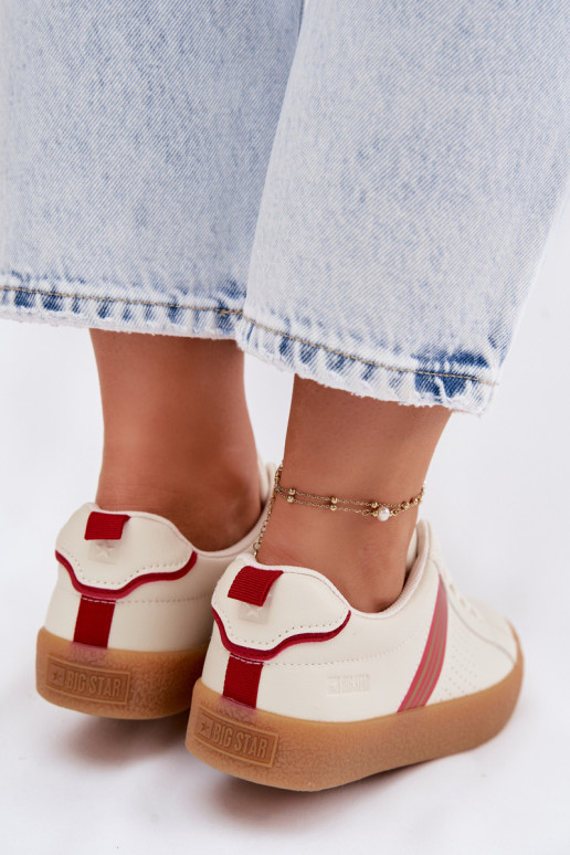 Eko Leer Sneakers model schoenen Dames Big Star TT274307 ivoor