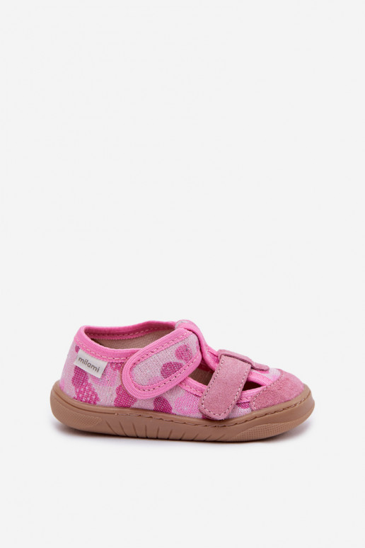 Slippers Barefoot Kinderen Milami Glitters In harten roze Lumi