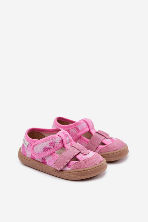 Slippers Barefoot Kinderen Milami Glitters In harten roze Lumi