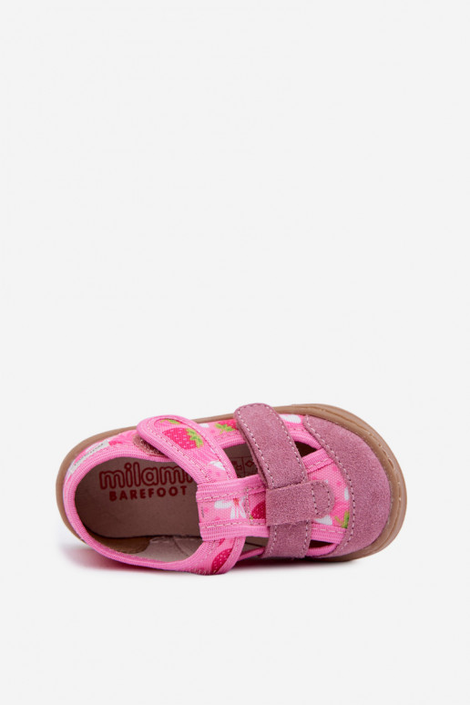 Slippers Barefoot Kinderen Milami Aardbeien roze Lumi