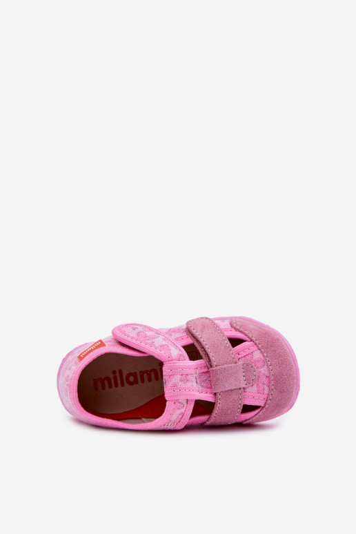 Slippers Milami Kinderen Glitters met zelfklevende bevestigingsmiddelen In harten roze Reathiana