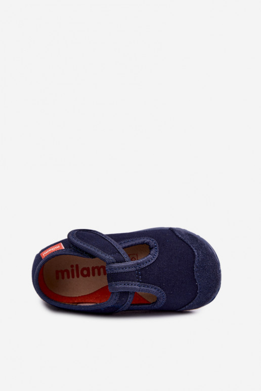 Slippers Milami Kinderen met zelfklevende bevestigingsmiddelen donkerblauIn Jasimrra