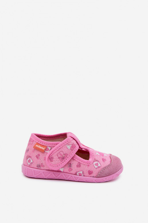 Slippers Milami Kinderen met zelfklevende bevestigingsmiddelen Glitters roze Jasimrra