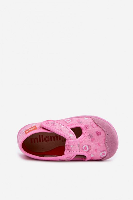 Slippers Milami Kinderen met zelfklevende bevestigingsmiddelen Glitters roze Jasimrra