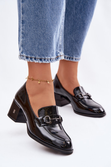 Halfleren schoenen van lakleer Dames met hakken Vinceza 18116 zInart