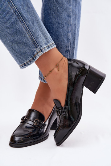 Halfleren schoenen van lakleer Dames met hakken Vinceza 18116 zInart 2