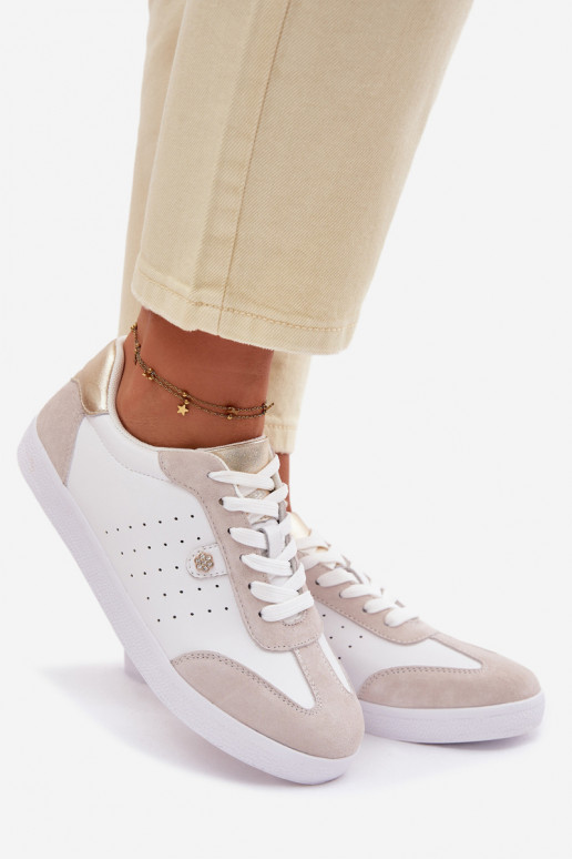 Sneakers model schoenen DamesOpturalnej Skóry S.Barski LR61-7091 Initte kleur