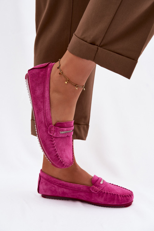 gelijk aan dames mocassinsOpturalnego van suèdeu S.Barski LR61-7029 roze
