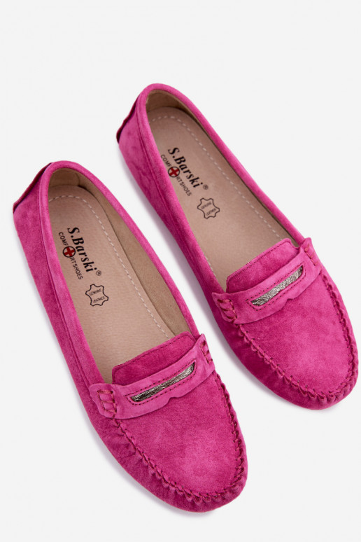 gelijk aan dames mocassinsOpturalnego van suèdeu S.Barski LR61-7029 roze