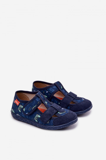 Jongens slippers Milami donkerblauwe kleur Reathiana