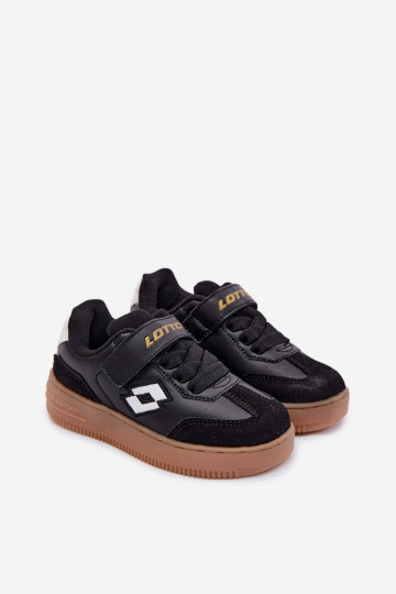 Kindersportschoenen LOTTO MAKERA 2601250K met klittenbandsluiting zwarte kleur
