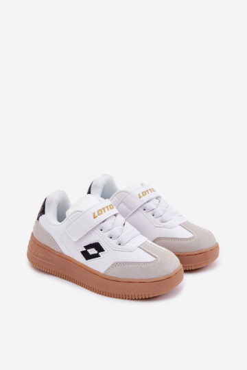 Kindersportschoenen LOTTO MAKERA 2601250K met klittenbandsluiting witte kleur