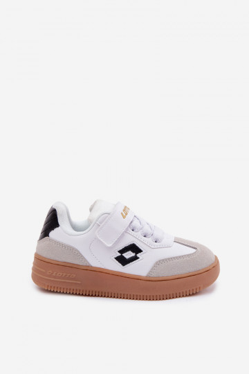 Kindersportschoenen LOTTO MAKERA 2601250K met klittenbandsluiting witte kleur 2