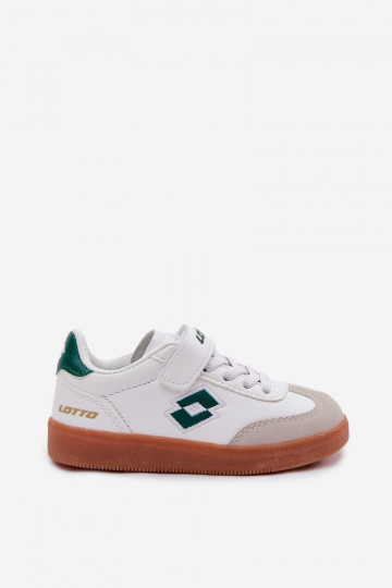 Kindersportschoenen LOTTO VINTAL MF 2600252K met klittenbandsluiting wit-groene kleur 2