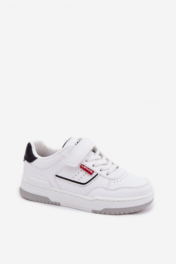 Kindersportschoenen LEVI'S JOHN SE VJOH0012S met klittenbandsluiting witte kleur