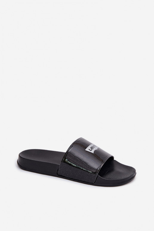 Jeugdslippers LEVI'S VPOL0251S-2693 zwart met glans