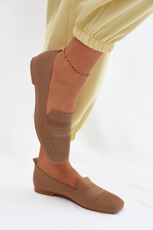 materiaal dames mocassins bruine kleur Dorielle