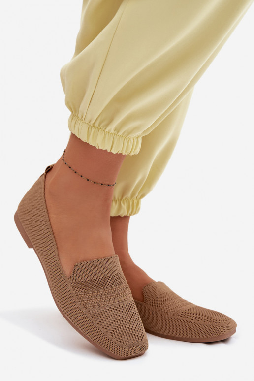 materiaal dames mocassins bruine kleur Dorielle