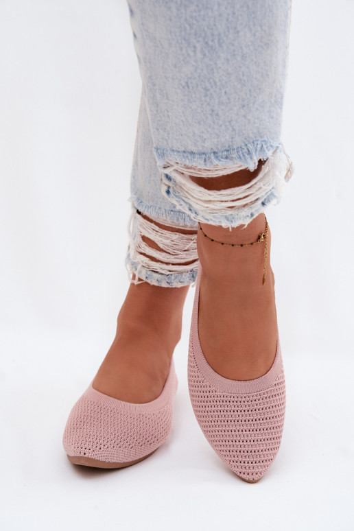 Gaas Ballerinas van stof Dames roze Sarina