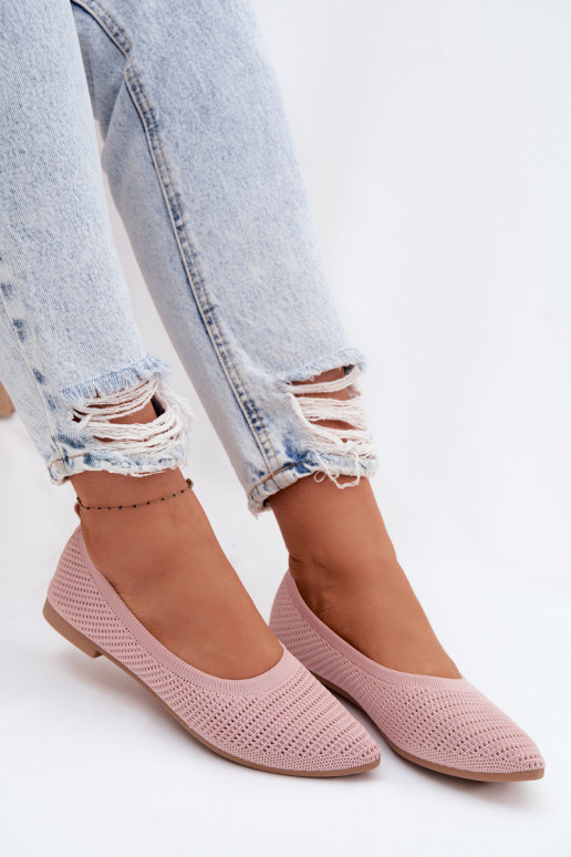 Gaas Ballerinas van stof Dames roze Sarina