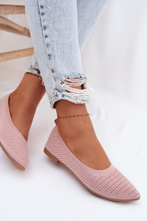 Gaas Ballerinas van stof Dames roze Sarina