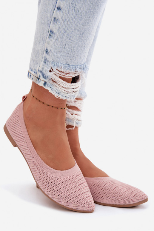 Gaas Ballerinas van stof Dames roze Sarina