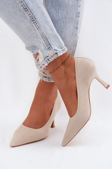 materiaal Hakken Schoenen beige Lelissey