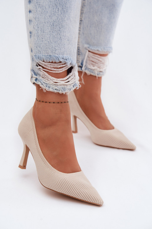 materiaal Hakken Schoenen beige Lelissey