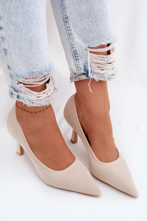 materiaal Hakken Schoenen beige Lelissey