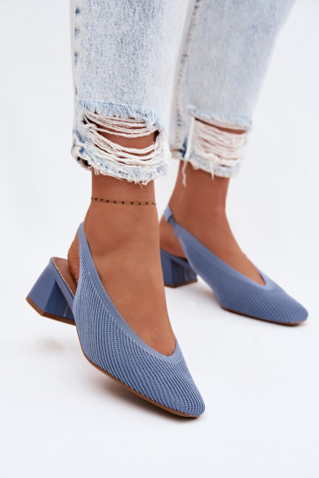 Dames blauwe sandalen met hakken Tai turircelle