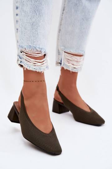 Dames chaki sandalen met hakken Tai turircelle 2