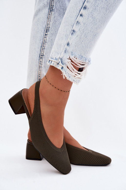 materiaal Dames sandalen met hakken kaki kleuren Het heeftrcelle