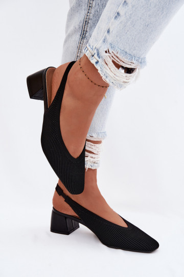 Dames zwarte sandalen met hakken Tai turircelle