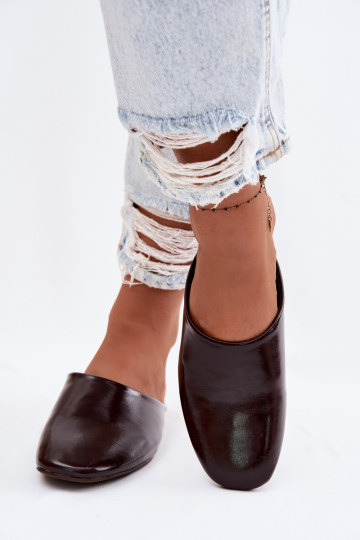 Damespantoffels MuleImitacji Skóry gelijk aan CzekoladoIne Romelle