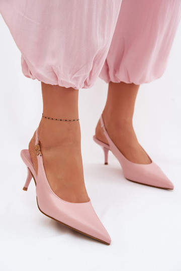 Dames sandalenImitacji Skóry met dunne hakken roze Jelissey 2