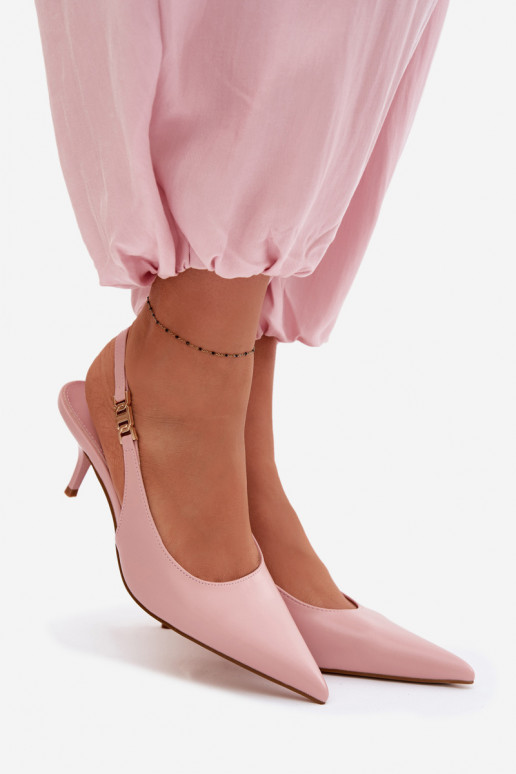 Dames sandalenImitacji Skóry met dunne hakken roze Jelissey