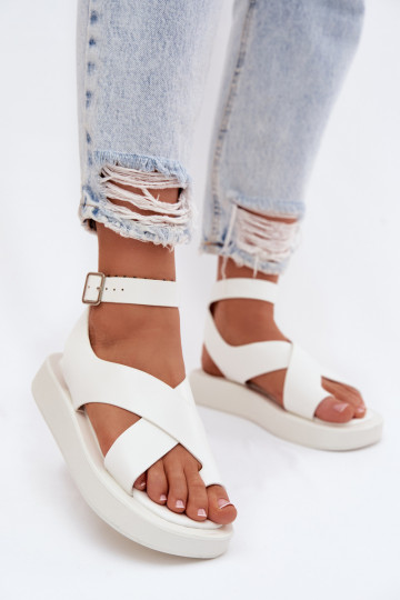 sandalen van ecoleer met platform Initte kleur Zella 2