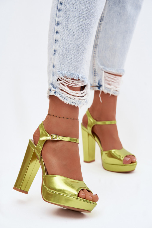 Dames sandalen Op Hoge Hakken Op NeonoIna Zieleń Nelissey