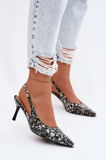 Versierd Dames sandalen met dunne hakken met bloemen zInart Olivelle 2