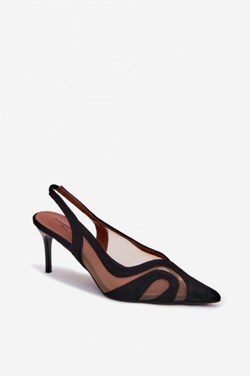 Dames sandalen met rooster met dunne hakken zInart Cornelia