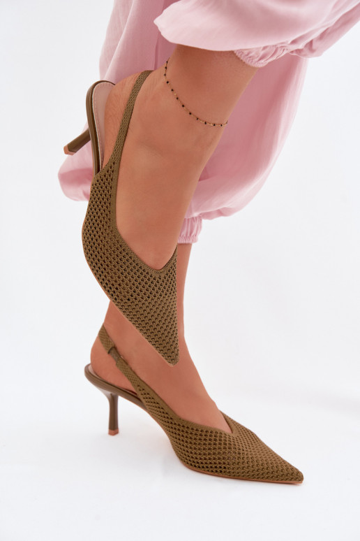 Dames sandalenGaasgo Het heeftteriaalu met dunne hakken groene kleur Emiliana